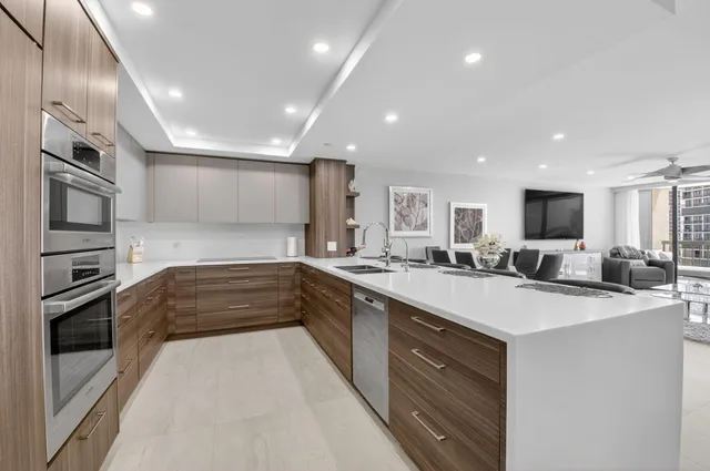 a view of a palm and yard with a palm tree