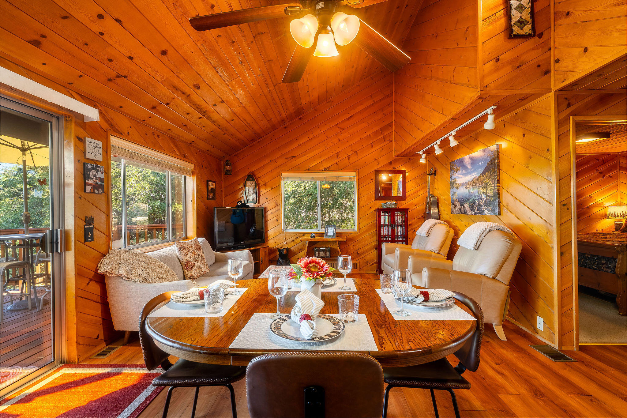 24675 Rocky Point Road Idyllwild, CA 92549 - Photo 7 of 64 a view of a dining room with furniture window and outside view