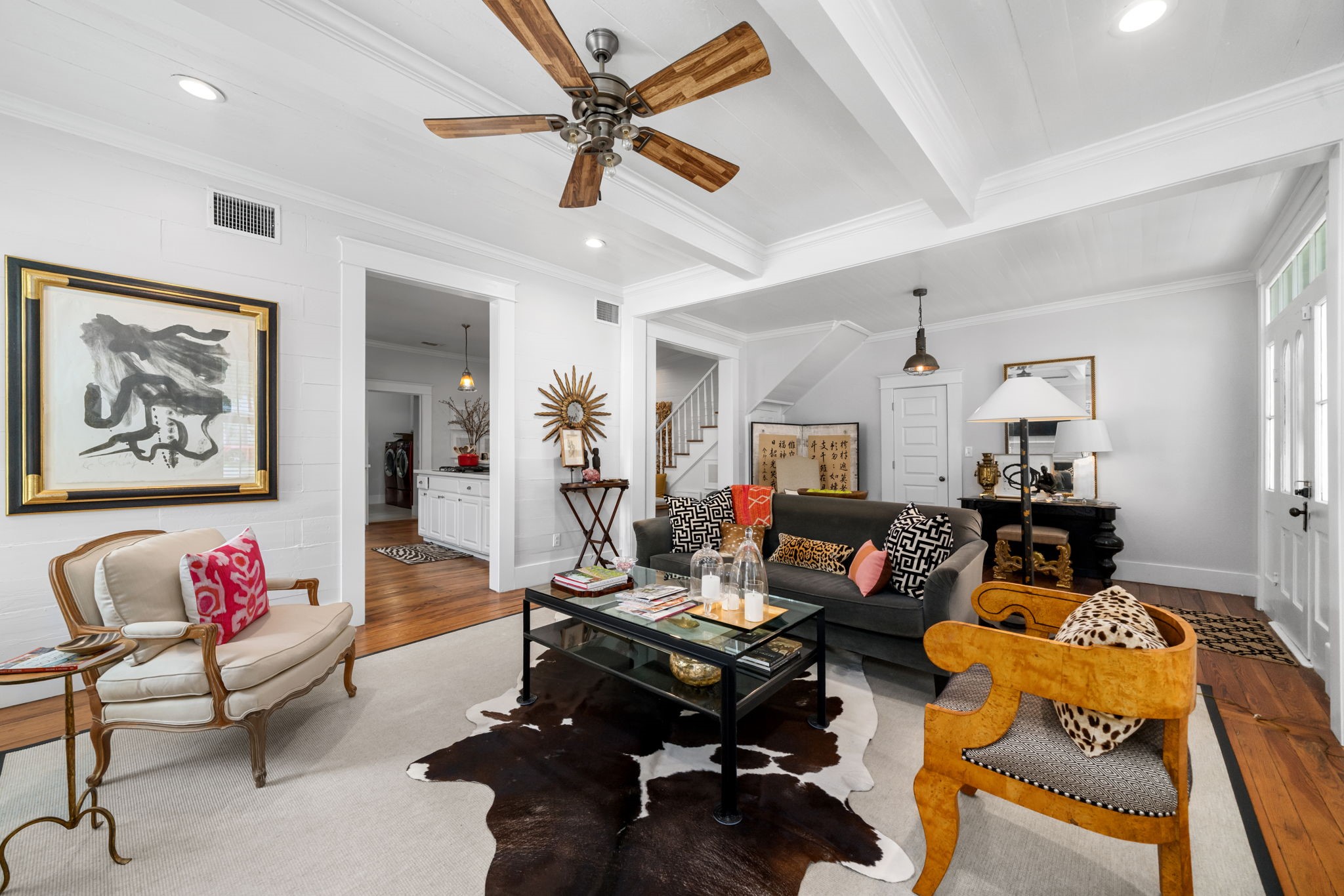 722 Jackson Street Columbus, TX 78934 - Photo 14 of 45 a living room with furniture and wooden floor