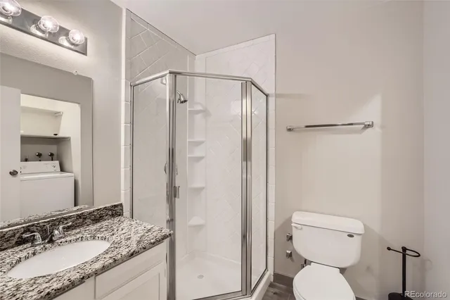 a view of an empty room with stairs