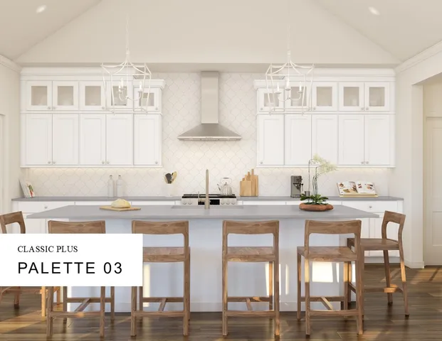 a kitchen with cabinets a sink and chairs