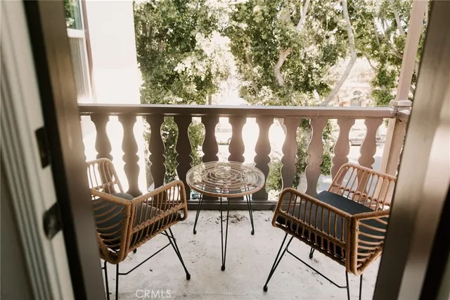 a view of a chairs in balcony
