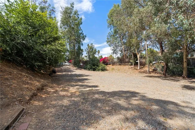 a view of road with trees