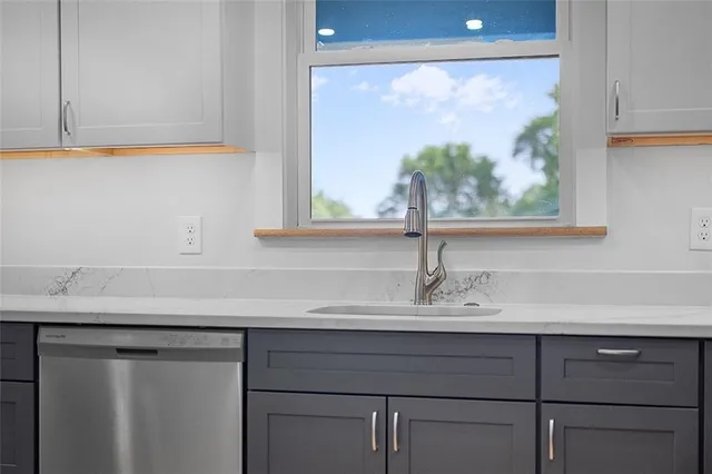 a sink with a window