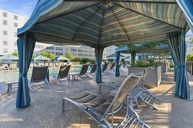 a view of porch with seating space