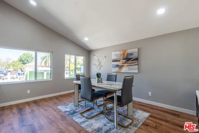 a workspace with furniture and a window