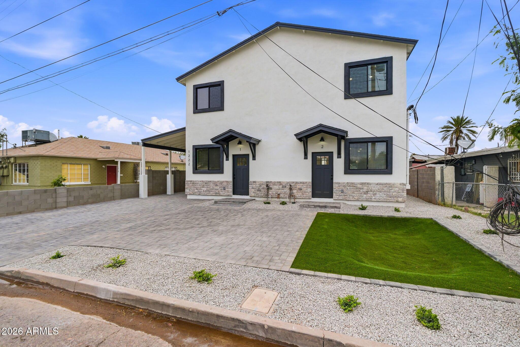 a house view with a outdoor space