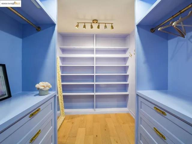 a room with closet and window