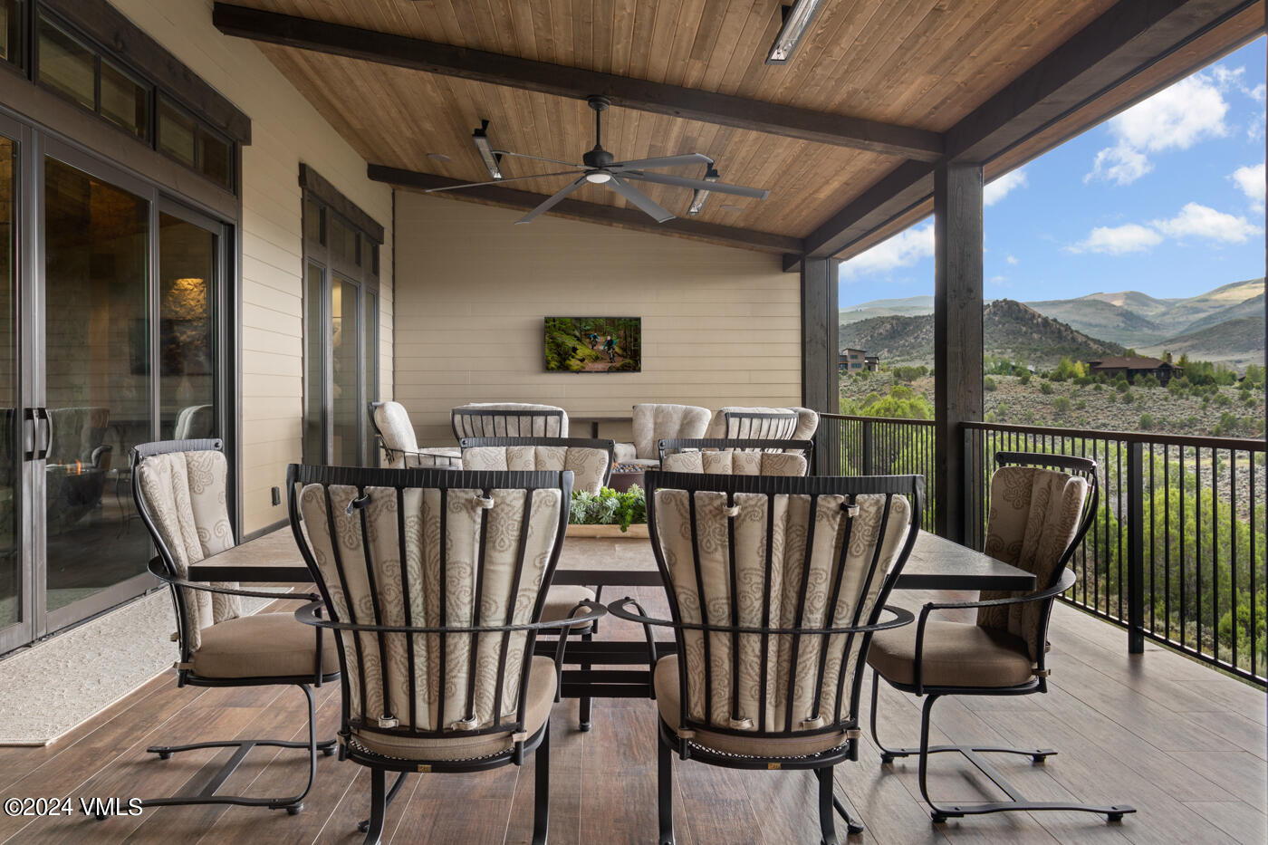 1288 East Haystacker Drive Eagle, CO 81631 - Photo 4 of 34 a view of a chairs and table in the balcony