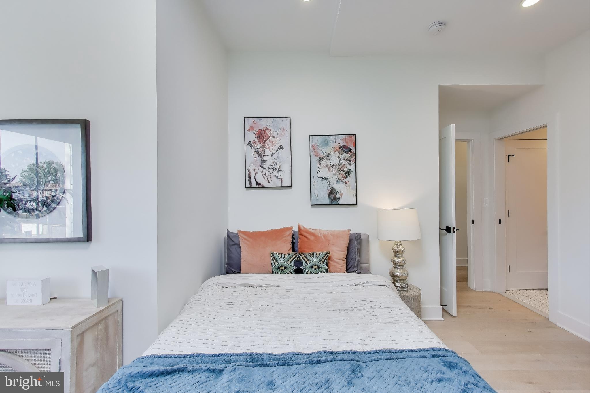 1011 18th Street Northeast, Unit 8 Washington, DC 20002 - Photo 9 of 25 a bedroom with a bed and painting on the wall