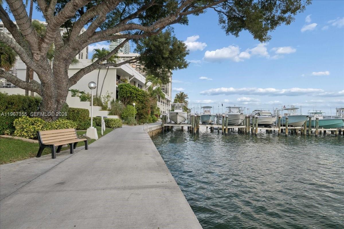 1915 Brickell Avenue, Unit 801 Miami, FL 33129 - Photo 4 of 37 a view of a lake with a yard and a terrace
