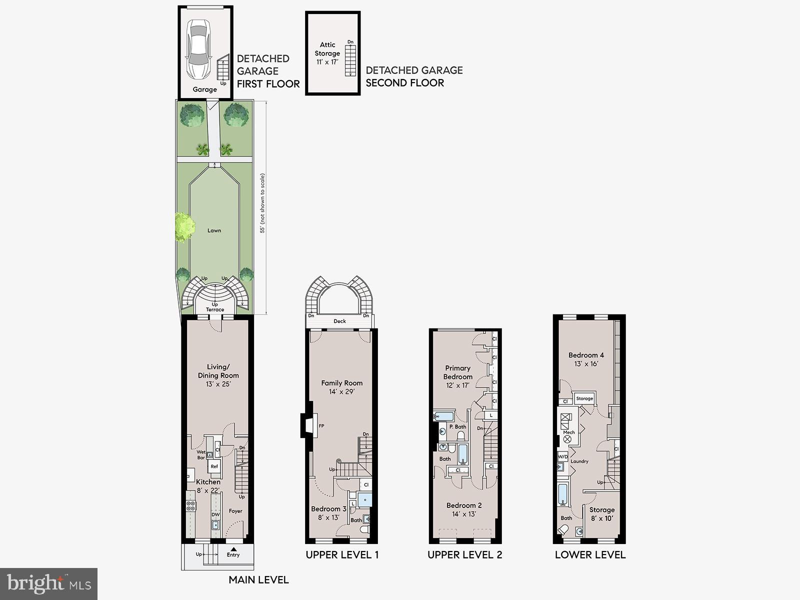 3321 Dent Place Northwest Washington, DC 20007 - Photo 48 of 48 Floor plan rendering