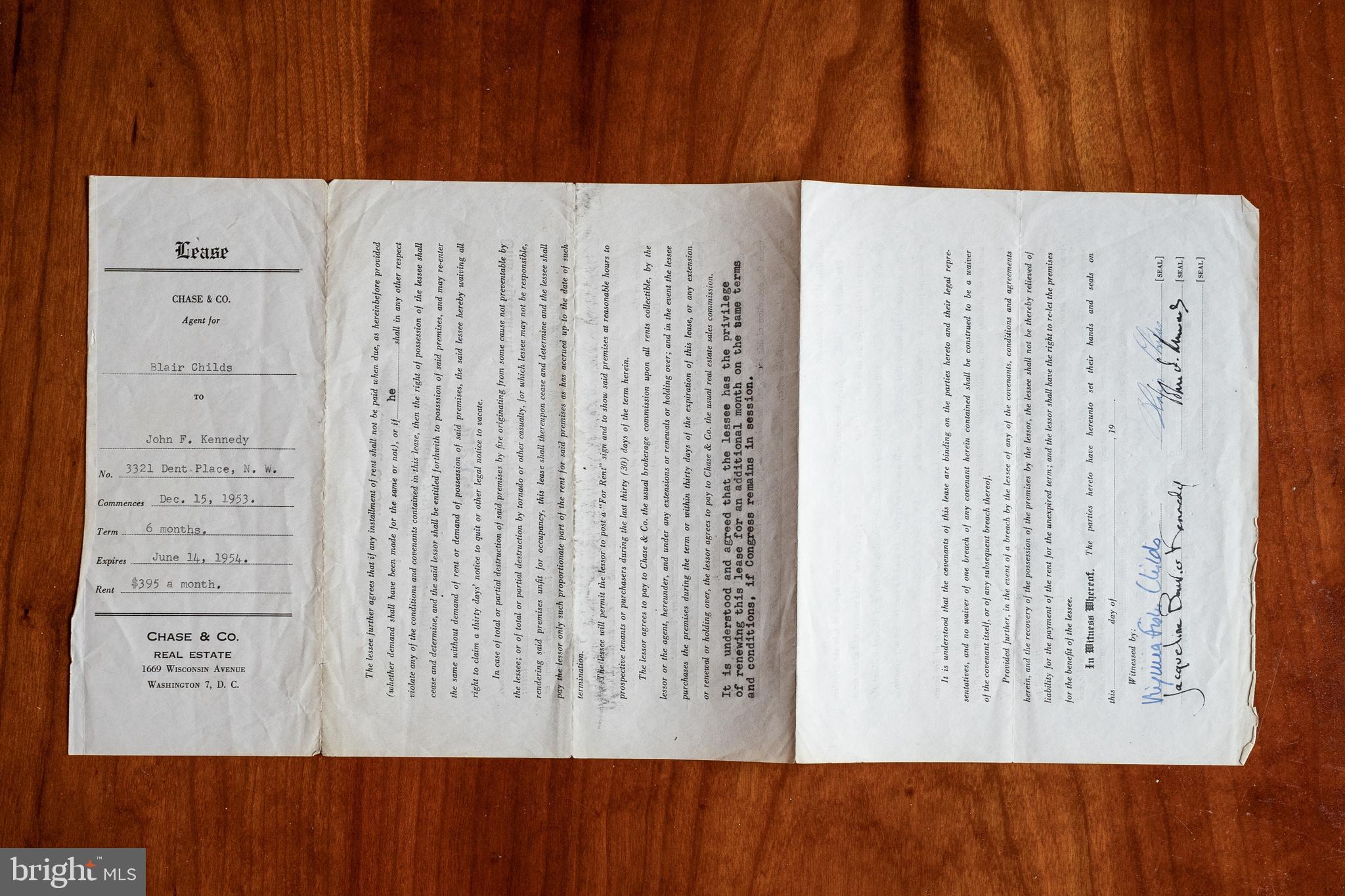 3321 Dent Place Northwest Washington, DC 20007 - Photo 41 of 48 Original lease