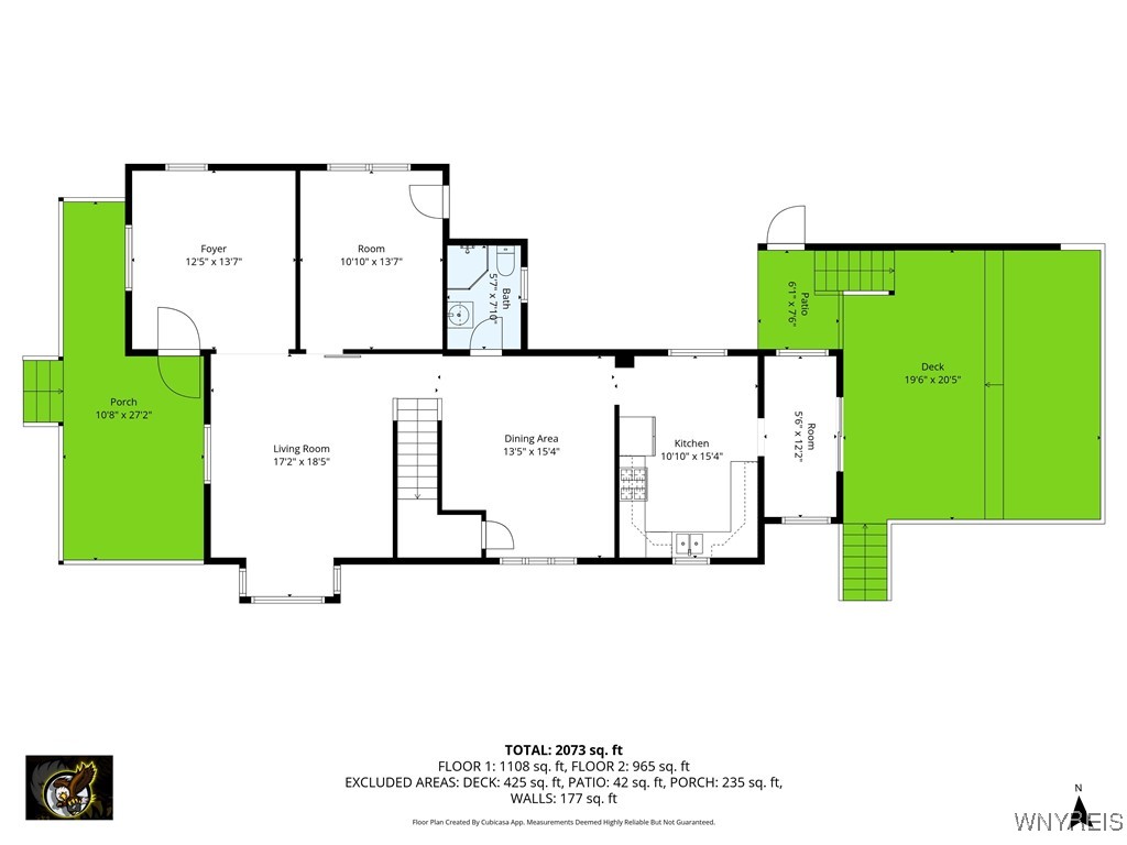 72 North Center Street Perry, NY 14530 - Photo 42 of 46 created by CubiCasa deemed reliable but not guaranteed