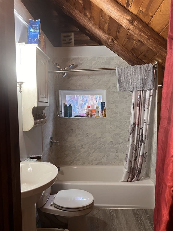 42 Shelburne Line Road Colrain, MA 01340 - Photo 16 of 41 a bathroom with a toilet a sink and bathtub