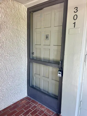 a view of front door