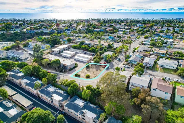 an aerial view of a city