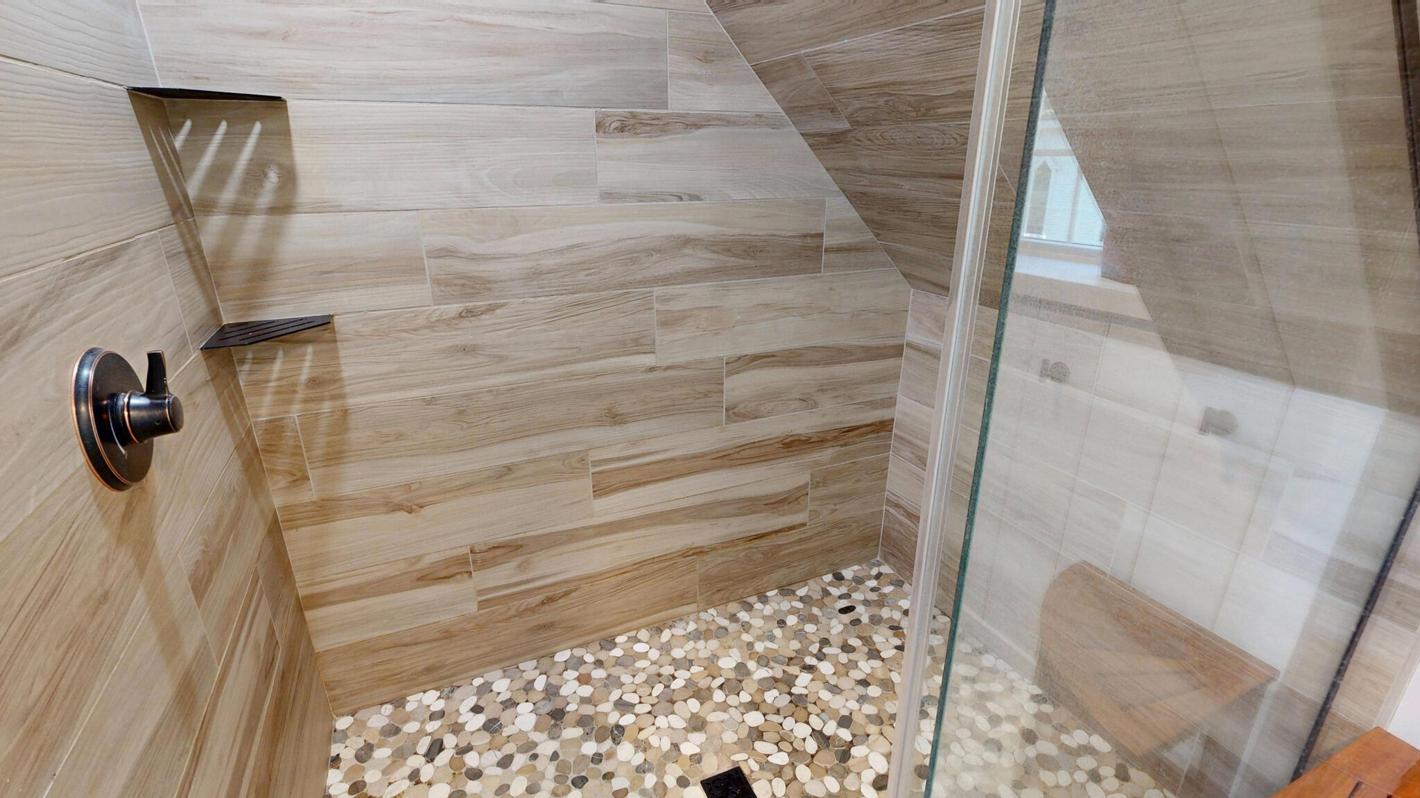 75 Court Street Belfast, ME 04915 - Photo 63 of 94 Tiled Walk-In Shower & Glass Door
