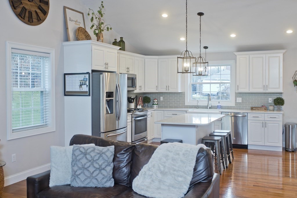 19 Valley Road Southampton, MA 01073 - Photo 9 of 32 a kitchen with stainless steel appliances granite countertop a refrigerator sink and cabinets