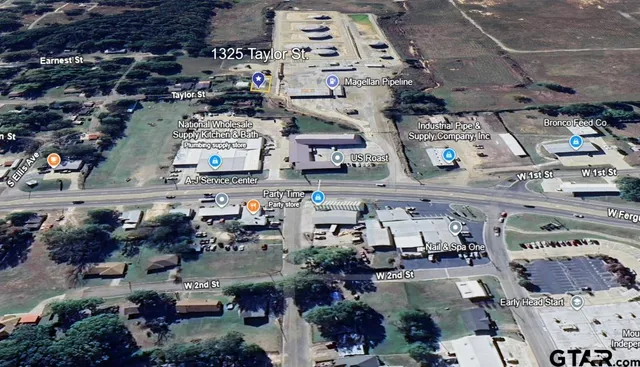 an aerial view of multiple house