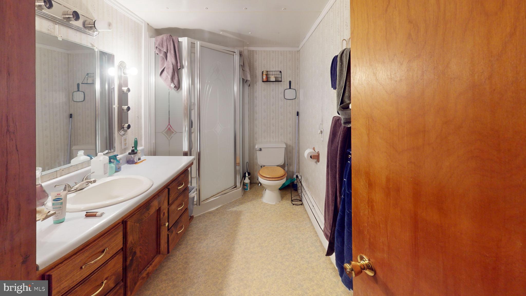 71 Woodbine Road Lewistown, PA 17044 - Photo 33 of 44 a bathroom with a double vanity sink toilet and shower