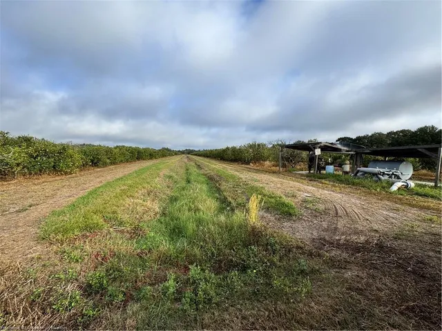 a view of a lake with a yard