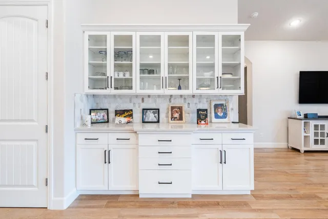 a view of kitchen area