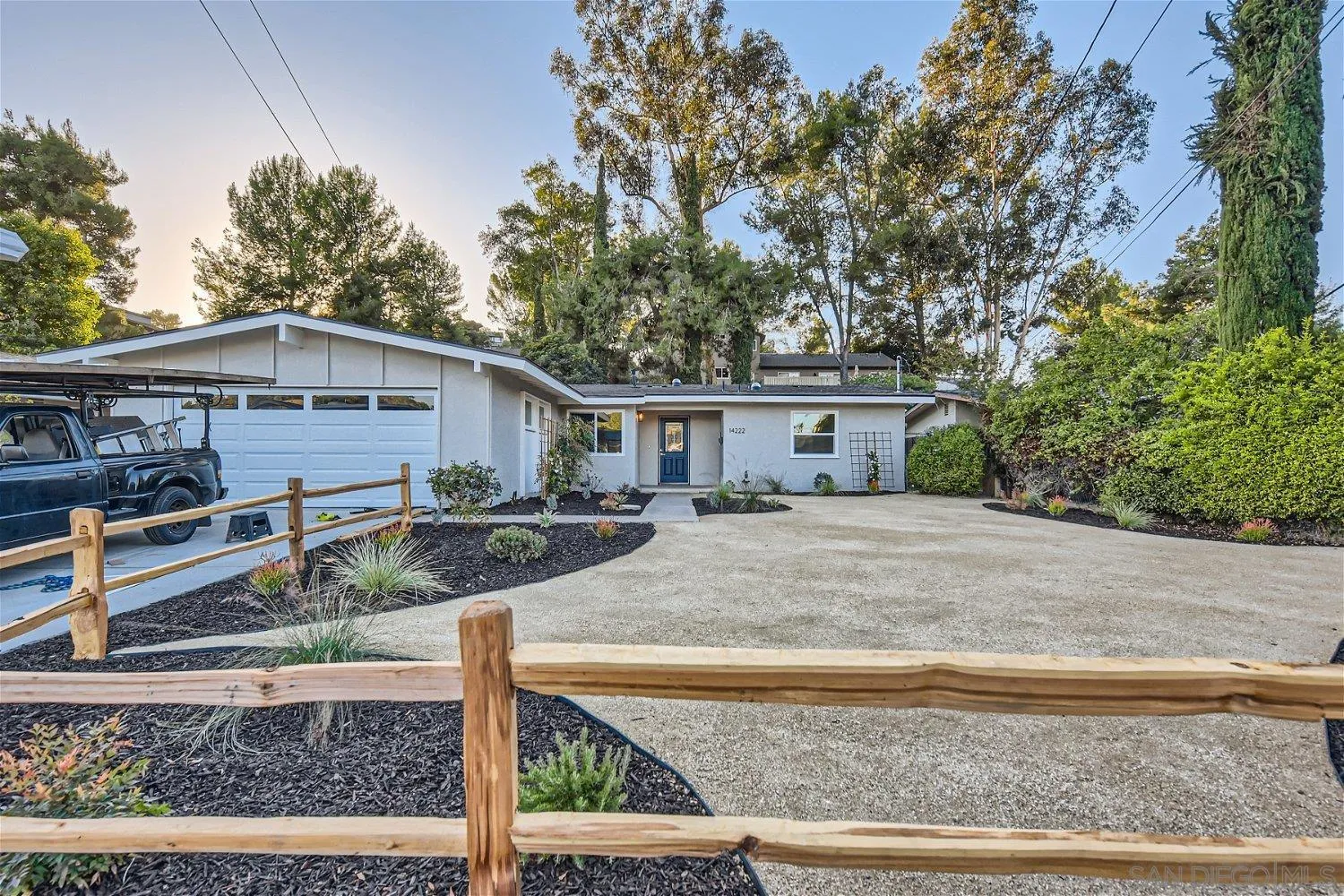 14222 Halper Road Poway, CA 92064 - Photo 2 of 30 front view of house with trees