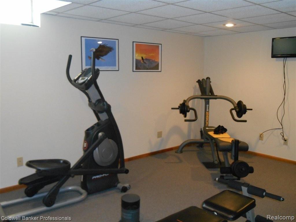 3632 West Oregon Road Lapeer, MI 48446 - Photo 18 of 25 Lower level workout room