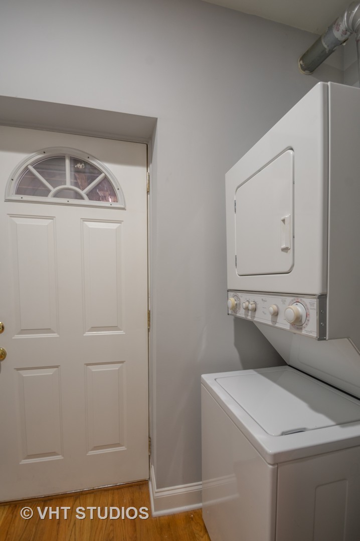 4855 North Drake Avenue, Unit 1 Chicago, IL 60625 - Photo 11 of 20 a utility room with a washer and dryer