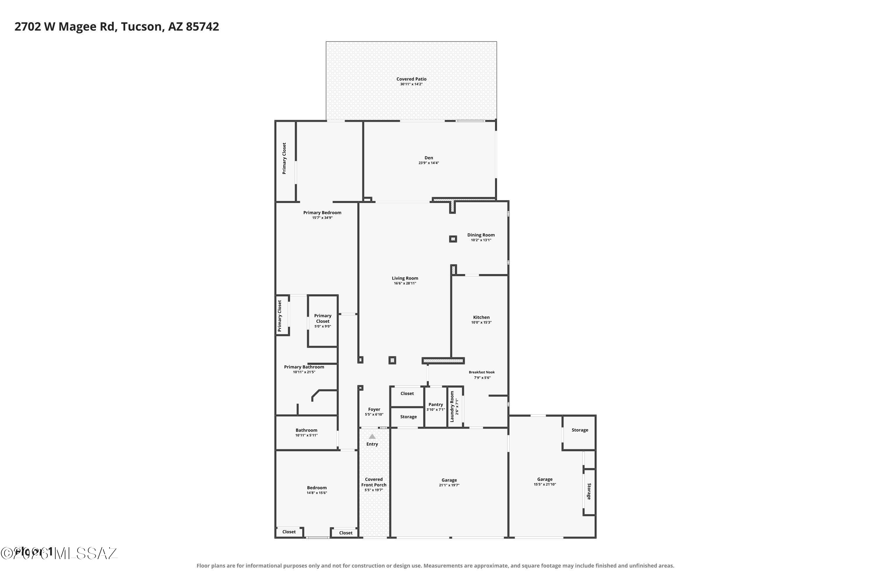 2702 West Magee Road Tucson, AZ 85742 - Photo 51 of 51 Floor plan