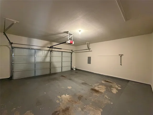a view of a garage