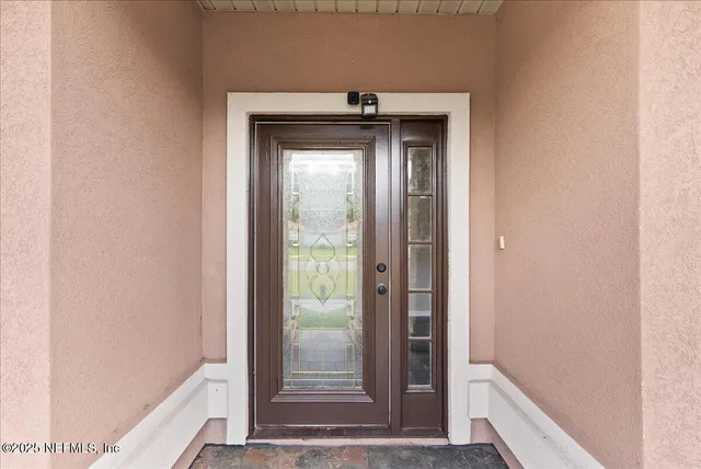 a view of front door