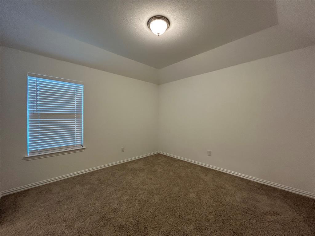 1448 Sun Gdn Way Justin, TX 76247 - Photo 16 of 28 Unfurnished room with dark colored carpet and a textured ceiling