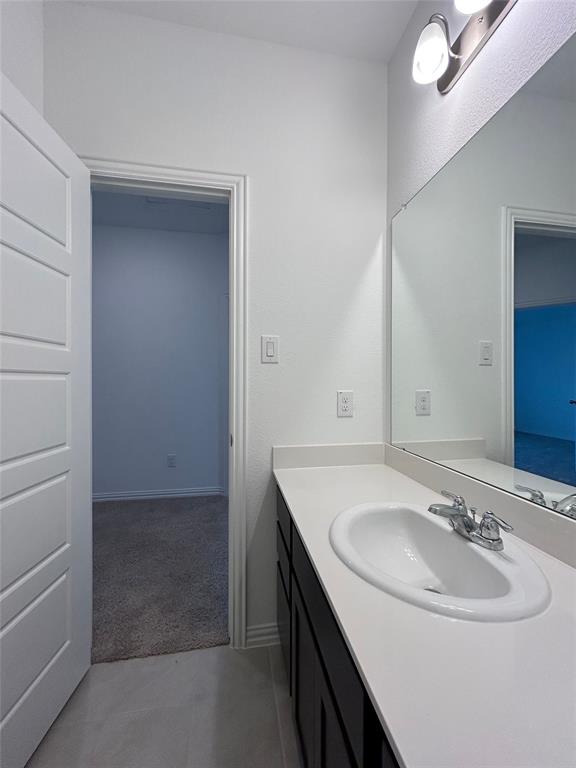 1448 Sun Gdn Way Justin, TX 76247 - Photo 17 of 28 Bathroom with vanity and light colored carpet