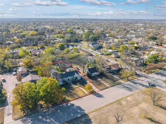 an aerial view of multiple house