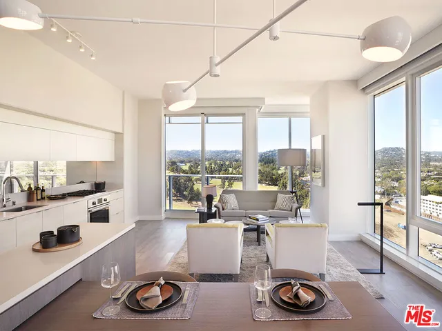 a view of a city with ocean