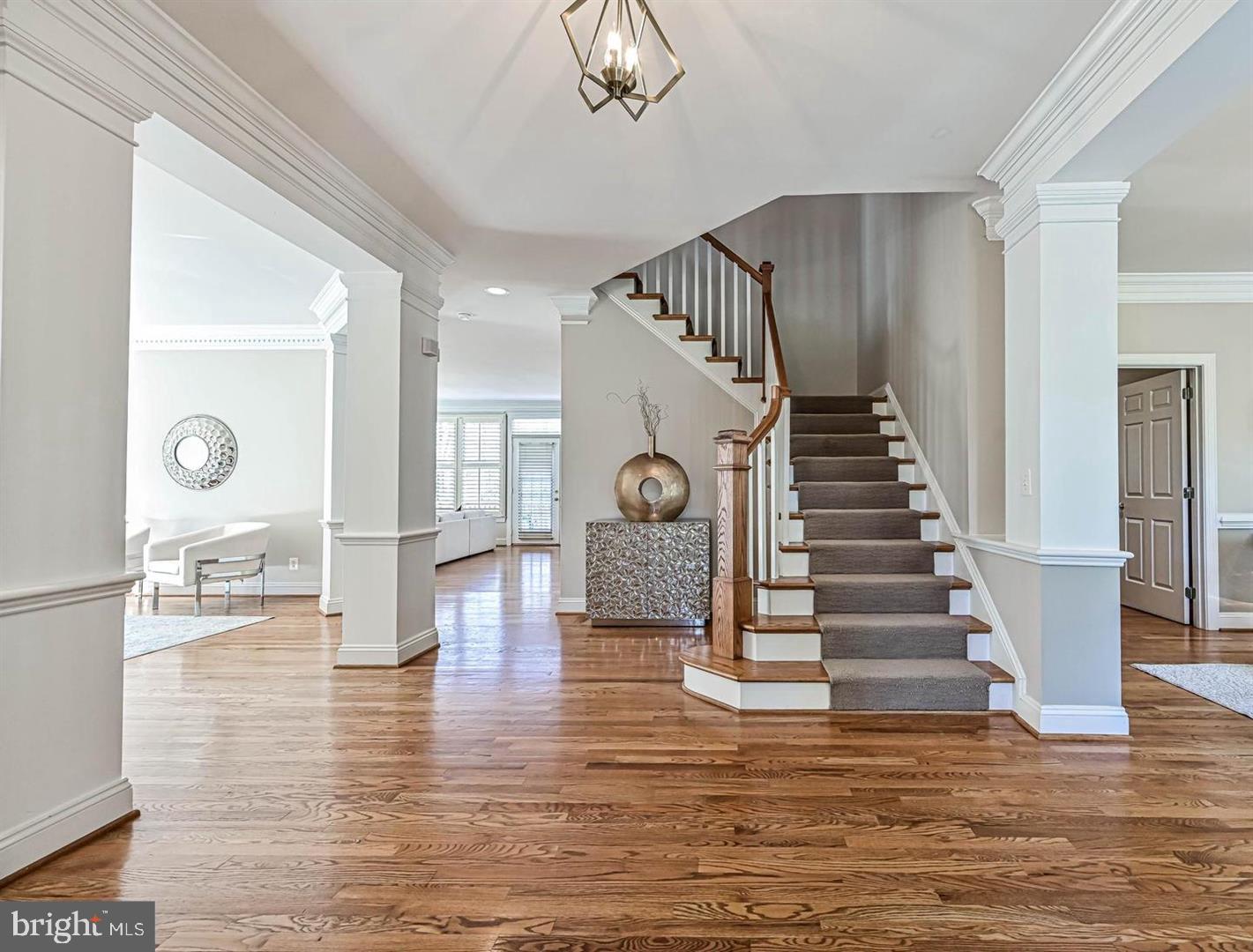 6516 76th Place Cabin John, MD 20818 - Photo 4 of 46 a view of entryway and hall with wooden floor