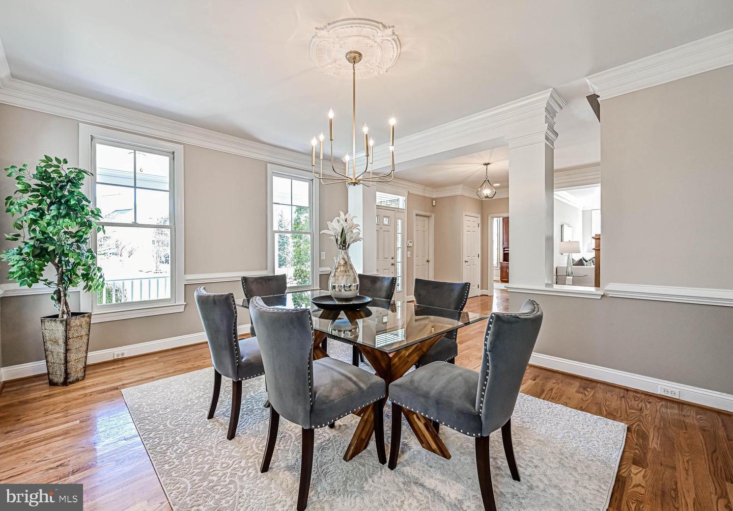 6516 76th Place Cabin John, MD 20818 - Photo 7 of 46 a view of a dining room with furniture and window