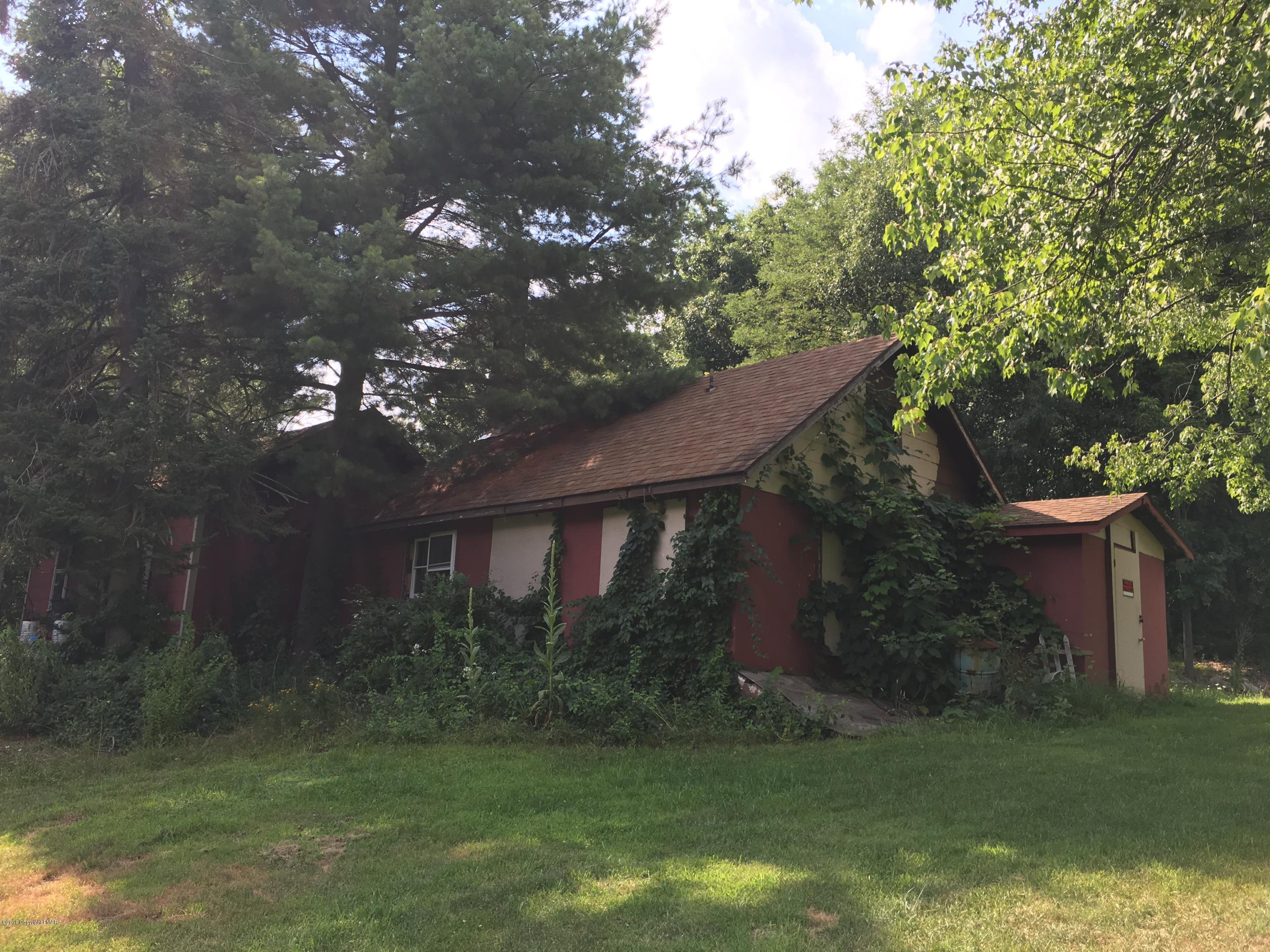 271 Williams Road Cresco, PA 18326 - Photo 37 of 46 a backyard of a house with plants and large tree