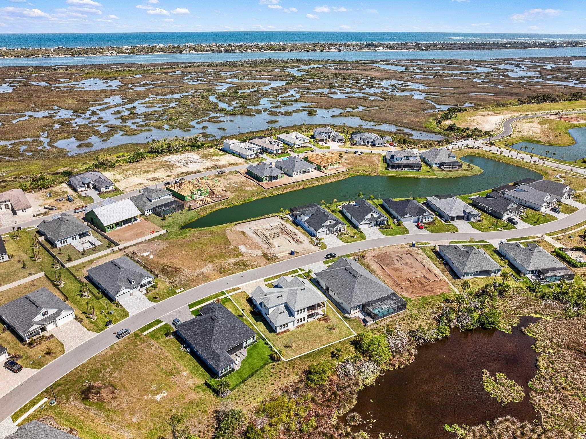 164 Tesoro Terrace St. Augustine, FL 32095 - Photo 75 of 98 an aerial view of residential houses with outdoor space