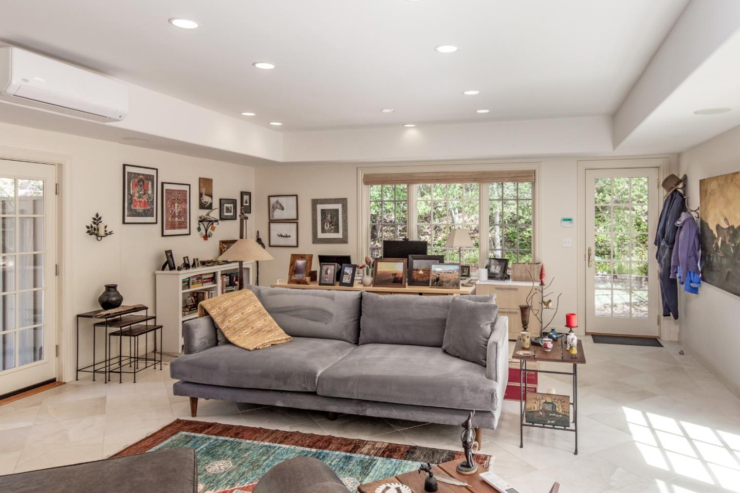 165 Farm Road Woodside, CA 94062 - Photo 25 of 29 a living room with furniture and a large window