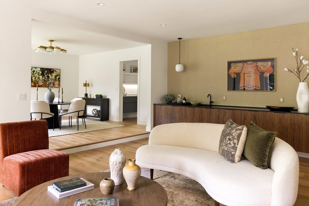 68 Mignon Road Newton, MA 02465 - Photo 10 of 33 a living room with furniture and wooden floor