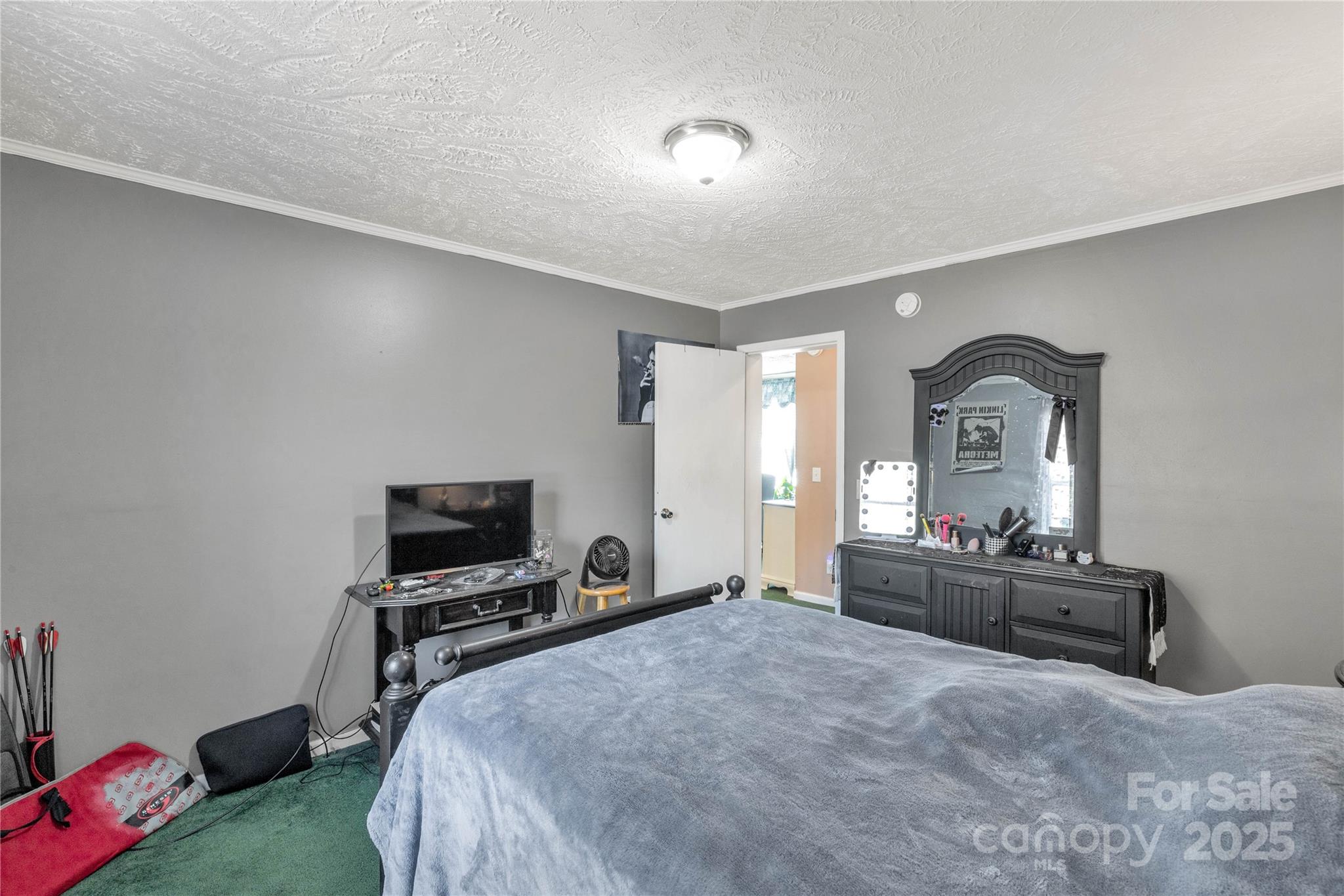 928 Neds Creek Road Kershaw, SC 29067 - Photo 20 of 38 a bedroom with a bed and a flat screen tv