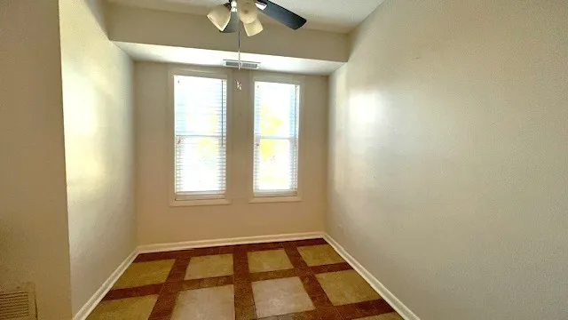 an empty room with a window