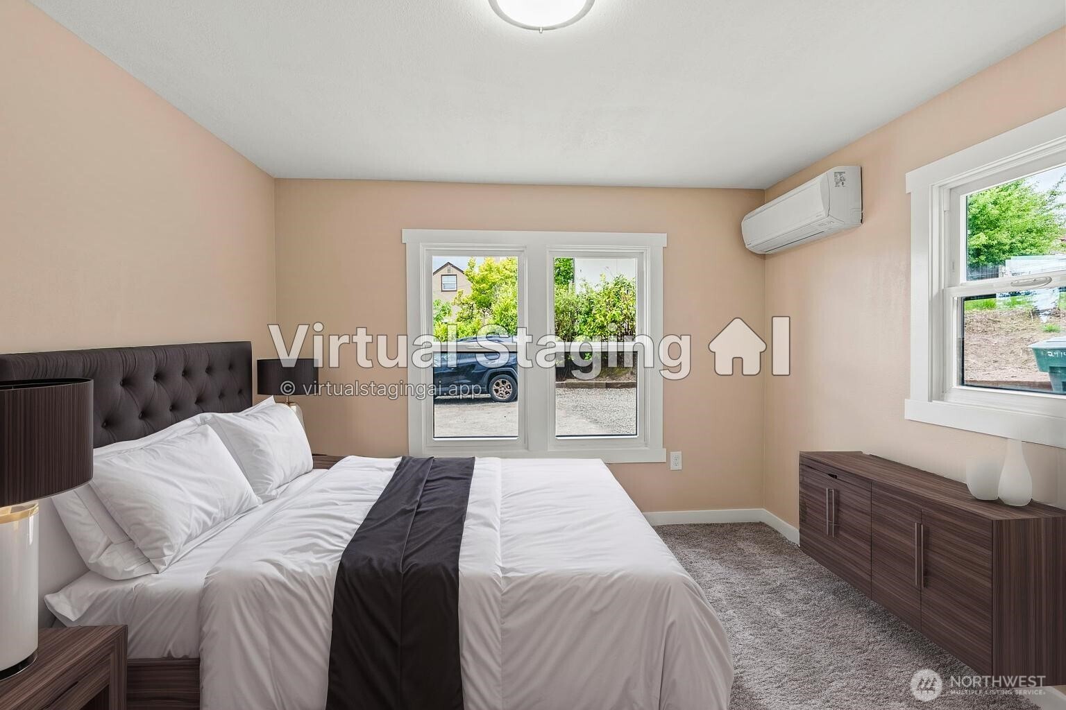 2914 Columbia Heights Road Longview, WA 98632 - Photo 9 of 29 a bed sitting in a bedroom next to a window