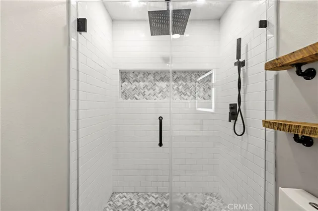 a backyard of a house with seating space