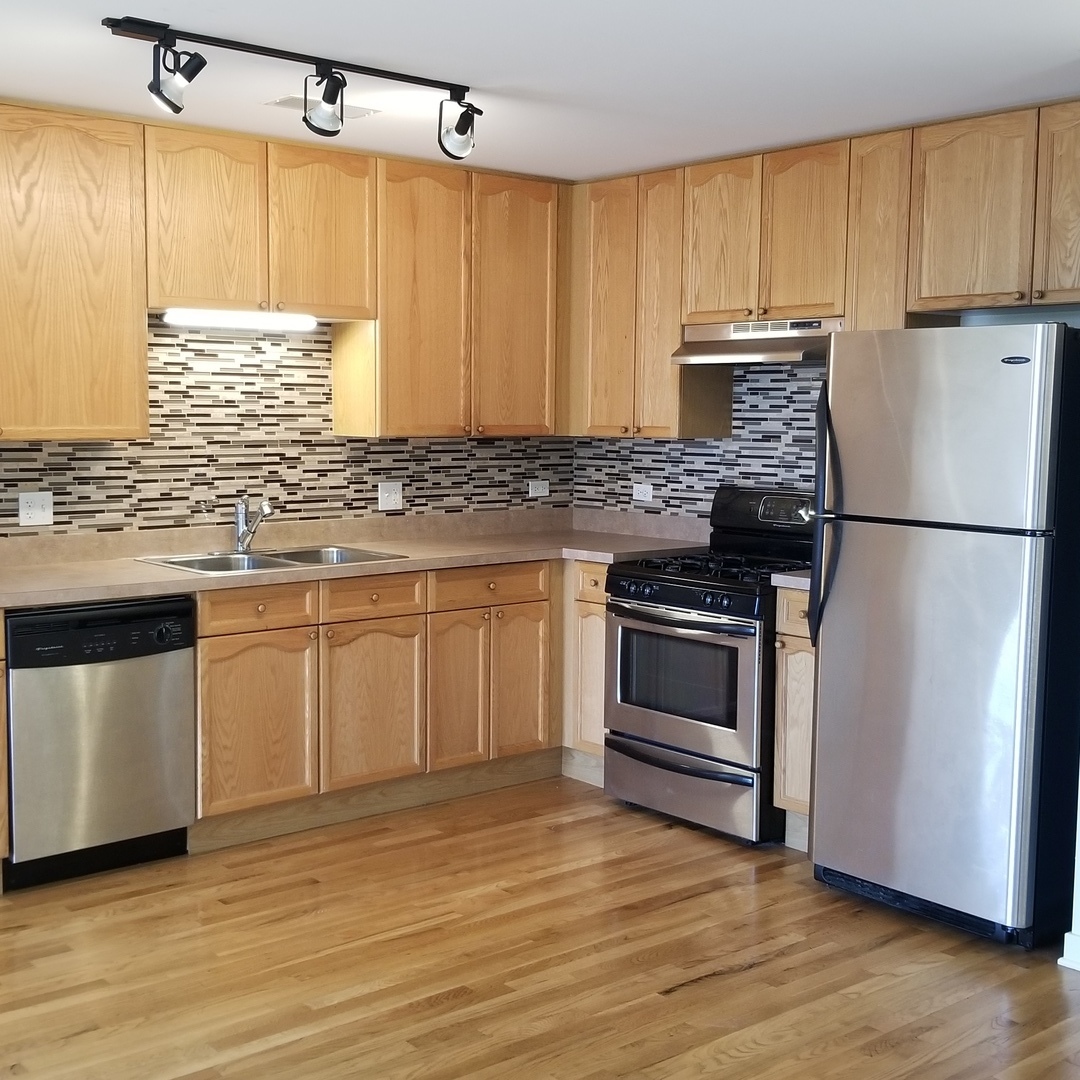 1910 South State Street, Unit 301 Chicago, IL 60616 - Photo 5 of 12 a kitchen with appliances a sink and a refrigerator