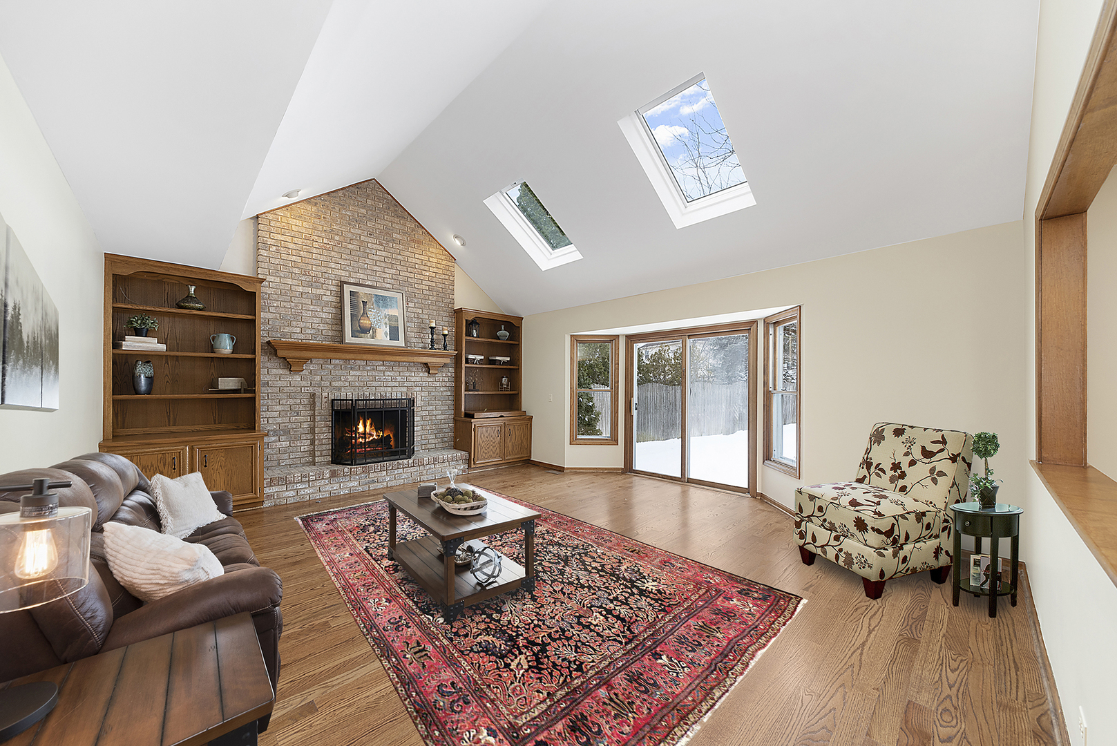 1940 Slippery Rock Road Naperville, IL 60565 - Photo 6 of 28 a living room with furniture and a fireplace
