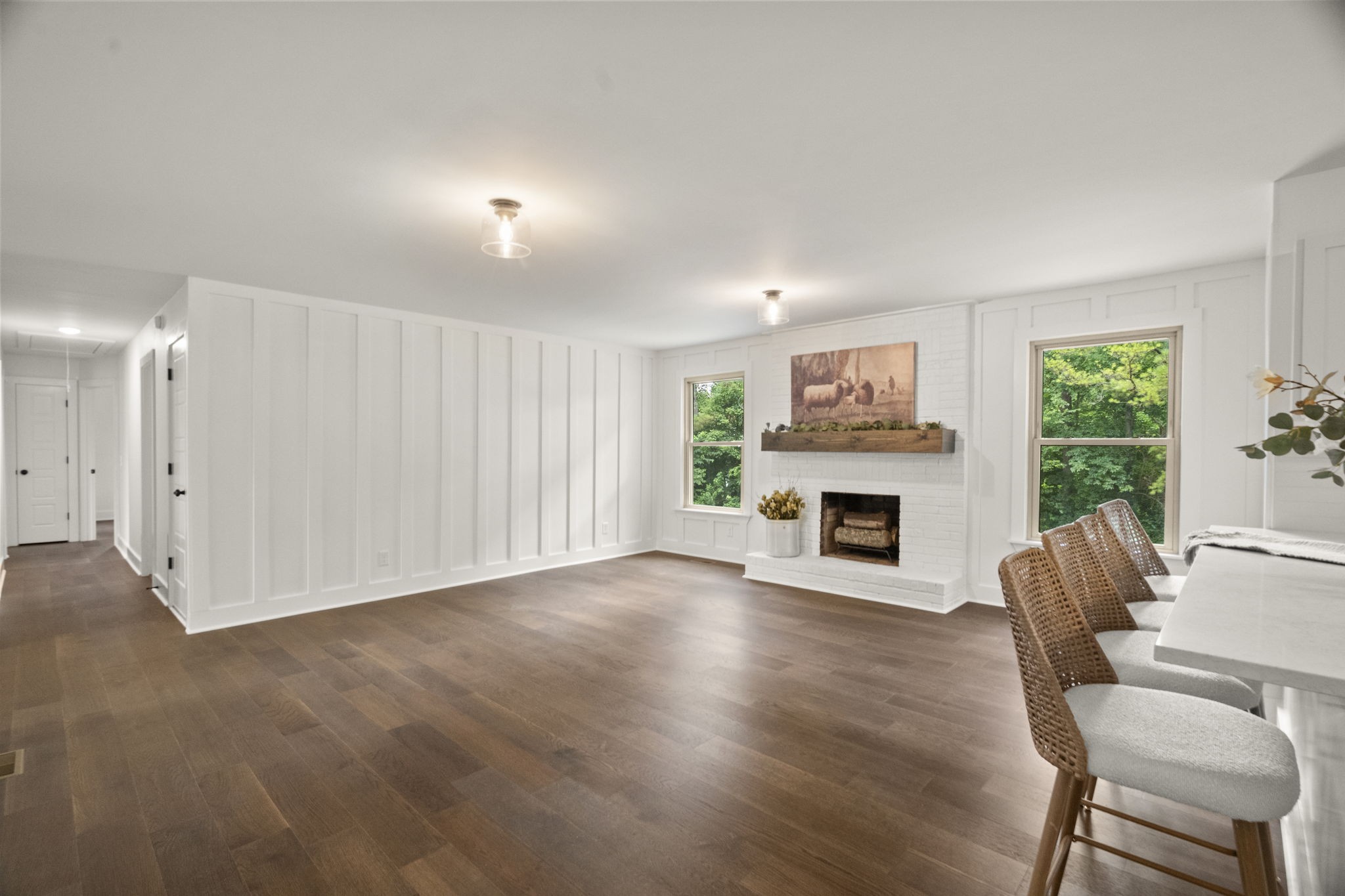 5670 Lakeview Road Springfield, TN 37172 - Photo 21 of 50 a view of a livingroom with a fireplace a window and a fireplace